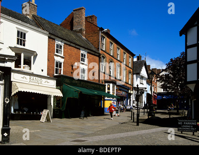 Street scene in this attractive market town of Ashbourne in the Derbyshire Dales Stock Photo