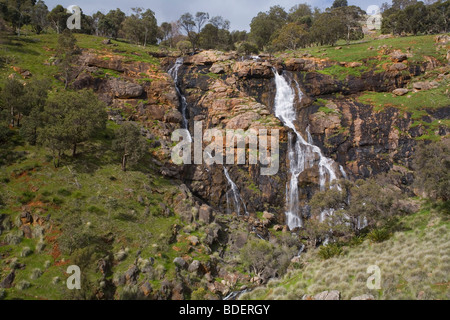 Waterfall in the Western Australian Avon Valley in the hills outside of Perth. Stock Photo