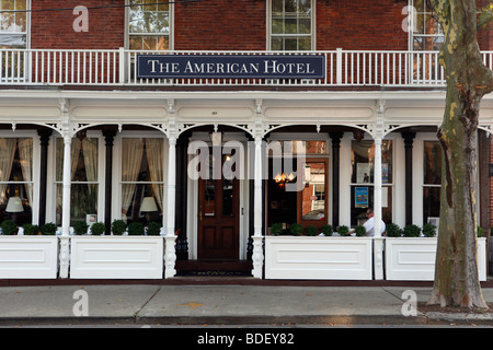 The American Hotel, Main Street, Sag Harbor, New York Stock Photo