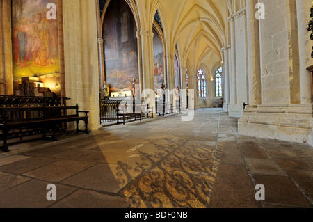 Inside treguier cathedral , Brittany, France Stock Photo