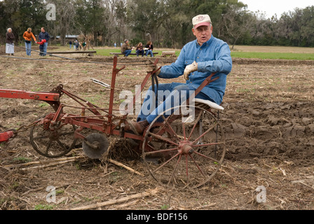 Annual Plow Days Festival at Dudley Farm Historic State Park, Newberry, Florida--National Register of Historic Places. Stock Photo