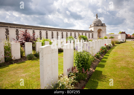 Tyne Cot World War 1 Commonwealth Military Cemetery at Passchendaele, Flanders, Belgium, Europe Stock Photo