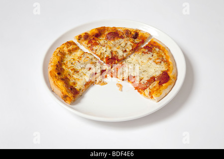 Three slices of pizza Stock Photo