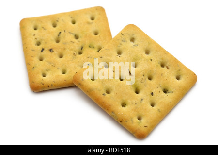 Herb and Onion Flavoured Rich Butter Crackers Stock Photo