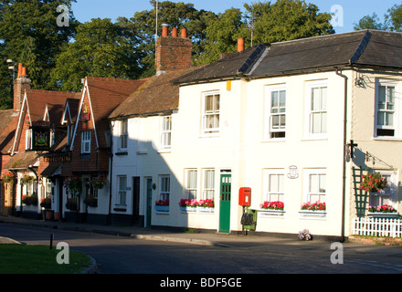 A view of Winchester Street in village of Chawton, near Alton, Hampshire UK. Stock Photo
