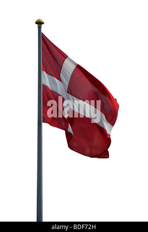 Danish flag isolated on a white background Danish flag isolated on a white background