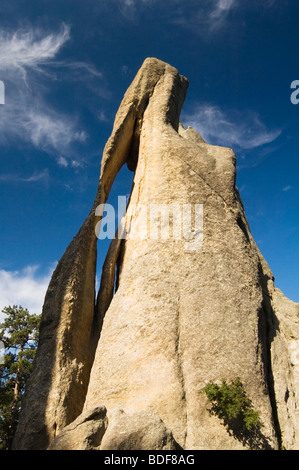 The Needles Eye formation on the Needles Highway in the Black Hills of South Dakota. Stock Photo