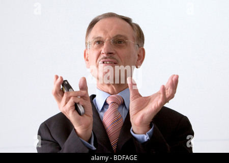 Guenter von Au, chair executive of the Sued-Chemie AG, during the press conference on financial statements on the 02.04.2009 in Stock Photo