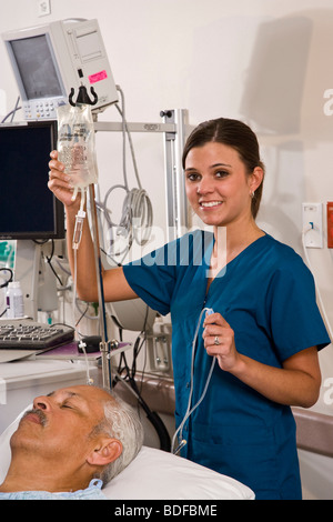 IV Bag With Nurse And Patient Looking At Each Other Stock Photo by  ©SimpleFoto 41031583