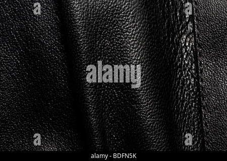 Black leather background Stock Photo