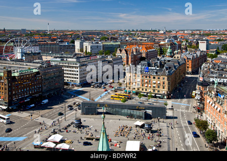 View of Copenhagen from the city hall tower Stock Photo