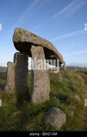 Legananny dolmen portal tomb ancient historic monument county down northern ireland uk Stock Photo