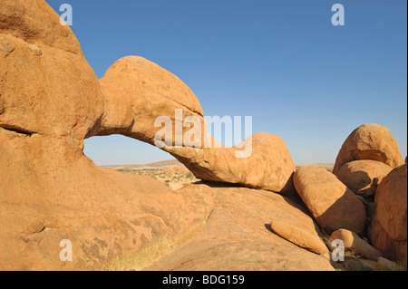 Granite arch near the Spitzkoppe mountain, Namibia, Africa Stock Photo