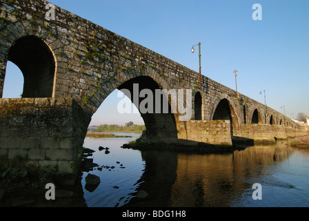 Roman bridge Ponte de Lima, Peneda-Geres National Park. Portugal Stock Photo