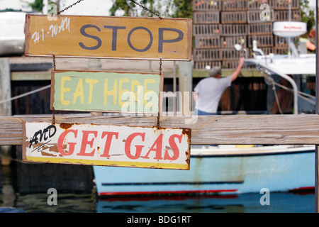 Summer resort marina, Orient Point, New York Stock Photo