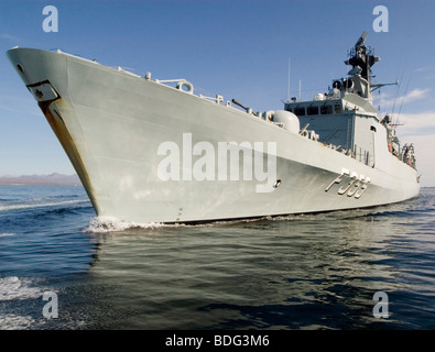 HDMS Olfert Fischer (F355) a Niels Juel-class corvette of the Kongelige Danske Marine (Royal Danish Navy, KDM). Stock Photo