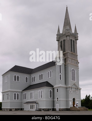 Tallest wooden building in North America Eglise Sainte-Marie in Church Point Nova Scotia Stock Photo