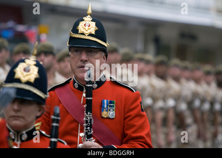 Princess of Wales Royal Regiment is welcomed home in Tunbridge Wells after their return from tours in Afghanistan and Iraq. Stock Photo