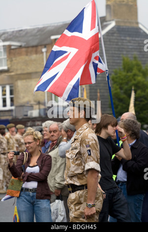 Princess of Wales Royal Regiment is welcomed home in Tunbridge Wells after their return from tours in Afghanistan and Iraq. Stock Photo