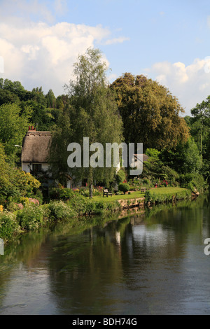 Bickleigh Cottage on the River Exe between Exeter and Tiverton Devon UK Stock Photo