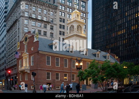 The OLD STATE HOUSE built in 1713 is the oldest Colonial building still standing - BOSTON, MASSACHUSETTS Stock Photo