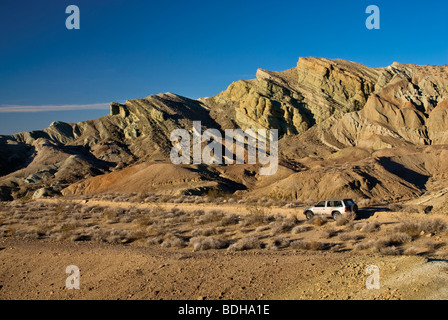 Rock formations at Rainbow Basin National Natural Landmark near Barstow, Mojave Desert, California, USA Stock Photo