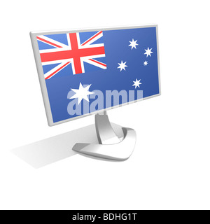 Flag of Australia and Heard & McDonald Islands & Cocos Islands Stock Photo