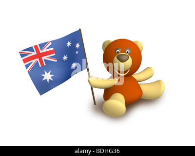 Flag of Australia and Heard & McDonald Islands & Cocos Islands Stock Photo