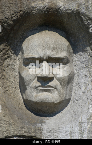 Maribor, Stajerska, Slovenia. Monument to Boris Kidric (1912-1953; leading Slovenian Communist and partisan leader) Stock Photo