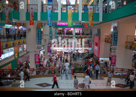 interior of large shopping mall, Chinatown, Singapore Stock Photo