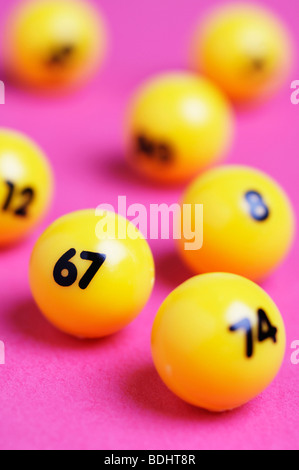 Close up of bingo balls Stock Photo