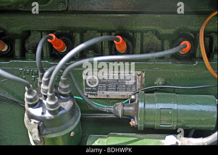 Antique Farm Tractor engine Stock Photo