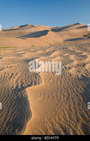 sand patterns and dunes, Great Sand Dunes National Park, Colorado Stock Photo