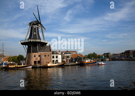 Moulin de Adriaan windmill, Haarlem, Holland Stock Photo