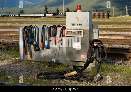 Fuel pump for trains at Jasper Yard Stock Photo