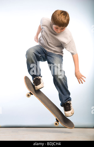 Skateboarder Doing an Ollie Stock Photo