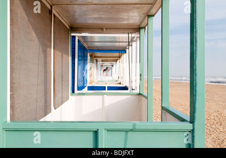 Beach huts in Southwold, Suffolk, UK Stock Photo