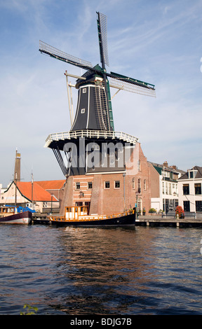 Moulin de Adriaan windmill, Haarlem, Holland Stock Photo