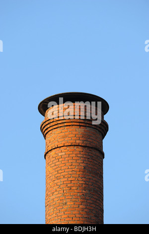 Brick Industrial Chimney Stock Photo