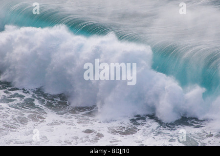 Waves, Na Pali Coast, Kauai, Hawaii, USA Stock Photo