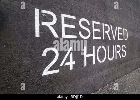 Reserved Sing, Parking Lot Stock Photo