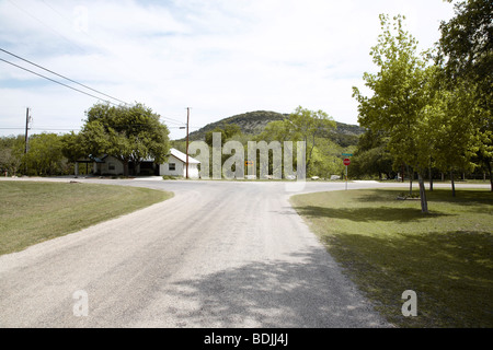 Fork in the Road, Sattler, Texas, USA Stock Photo