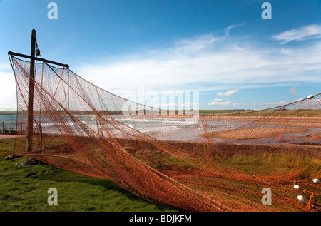 Scottish Fishing Industry Drying Salmon nets at the Bay of Cruden ...