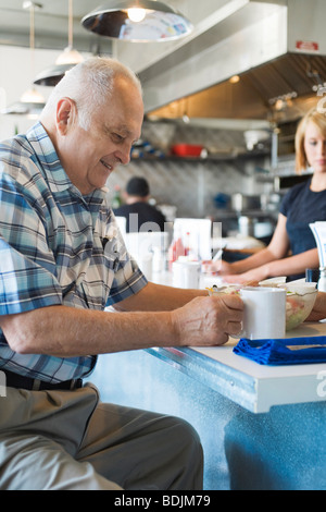 Man in Coffee Shop Stock Photo