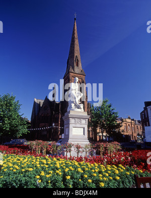 The Statue to Robert Burns famous Scottish Bard in Dumfries town centre SCO 5322 IFV Stock Photo