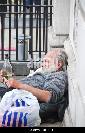 Homeless person on the street Stock Photo