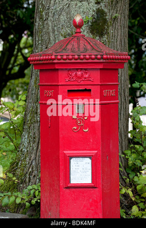 Victorian post box in Buxton, Derbyshire Stock Photo