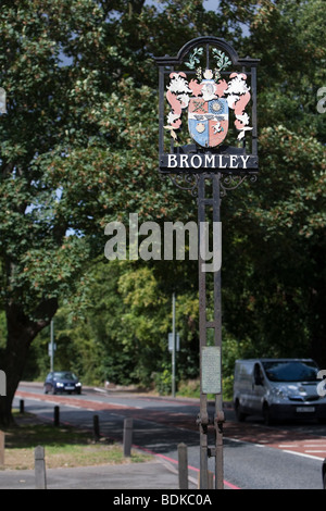 Village Sign, Bromley Kent UK Stock Photo
