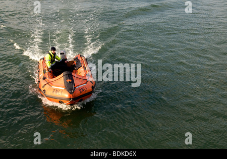 RNLI inshore rib, Poole Quay, England, Great Britain, UK Stock Photo