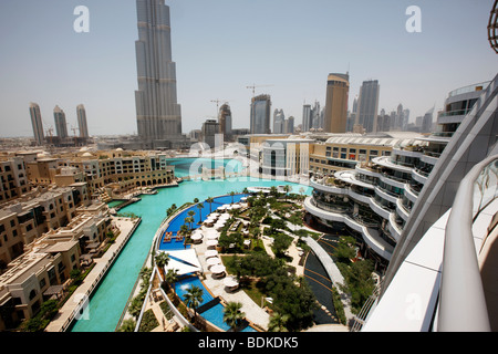 Hotel The Address, Downtown Dubai, new part of the city, Dubai, United Arab Emirates. Stock Photo